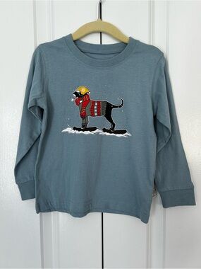 The Black Dog blue long sleeve winter ski dog 2T NWT cotton